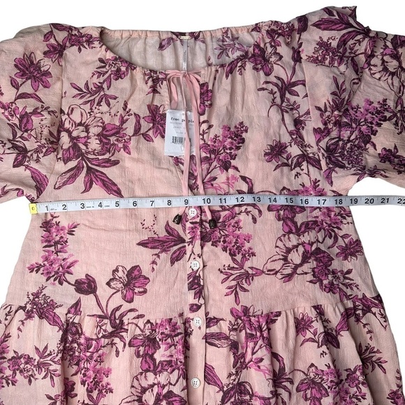 NWT FREE PEOPLE Sunbaked Floral Swing Minidress in Peach Combo Size XS - Picture 8 of 11